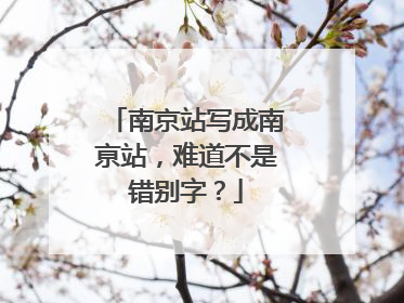 南京站写成南亰站，难道不是错别字？