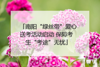 南阳“绿丝带”爱心送考活动启动 保障考生“考途”无忧
