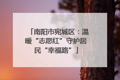 南阳市宛城区：温暖“志愿红”守护居民“幸福路”