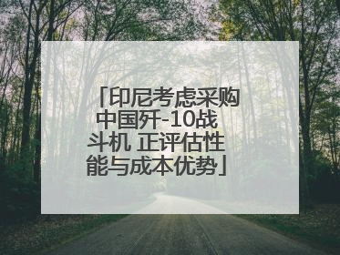 印尼考虑采购中国歼-10战斗机 正评估性能与成本优势