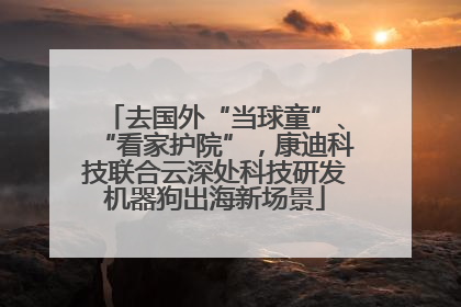 去国外“当球童”、“看家护院”，康迪科技联合云深处科技研发机器狗出海新场景