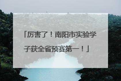 厉害了！南阳市实验学子获全省预赛第一！