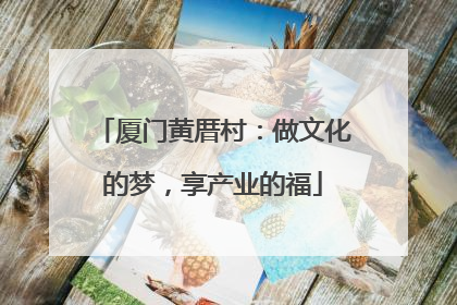 厦门黄厝村：做文化的梦，享产业的福