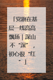 党旗在基层一线高高飘扬｜深山不“深”，初心很“红”