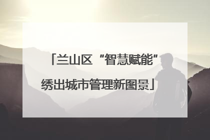 兰山区“智慧赋能”绣出城市管理新图景