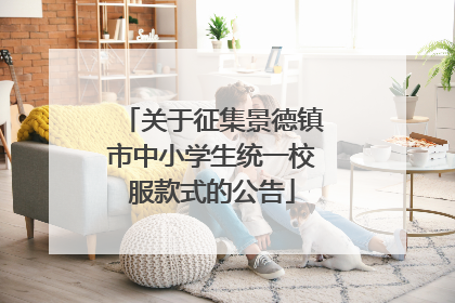 关于征集景德镇市中小学生统一校服款式的公告