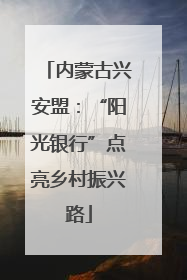 内蒙古兴安盟：“阳光银行”点亮乡村振兴路