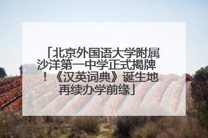 北京外国语大学附属沙洋第一中学正式揭牌！《汉英词典》诞生地再续办学前缘