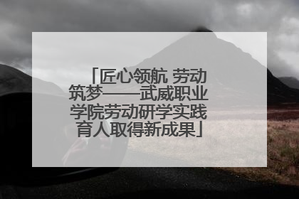 匠心领航 劳动筑梦——武威职业学院劳动研学实践育人取得新成果