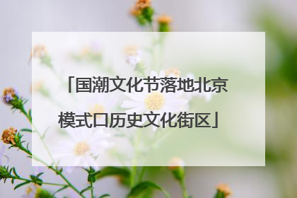 国潮文化节落地北京模式口历史文化街区