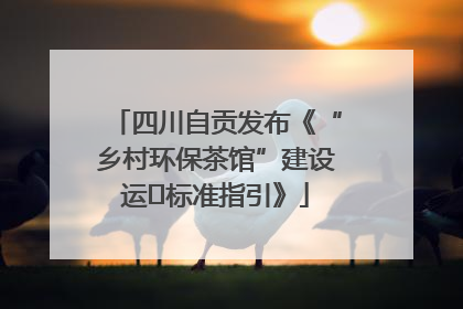 四川自贡发布《“乡村环保茶馆”建设运⾏标准指引》