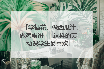 学插花、做西瓜汁、做鸡蛋饼……这样的劳动课学生最喜欢