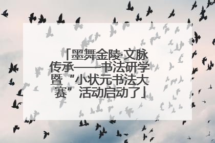 墨舞金陵·文脉传承——书法研学暨“小状元书法大赛”活动启动了