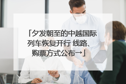 夕发朝至的中越国际列车恢复开行 线路、购票方式公布→