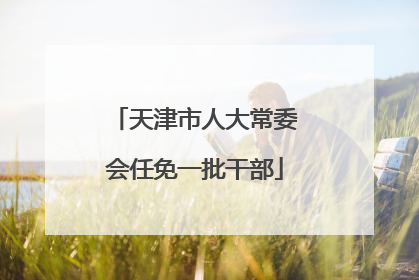天津市人大常委会任免一批干部