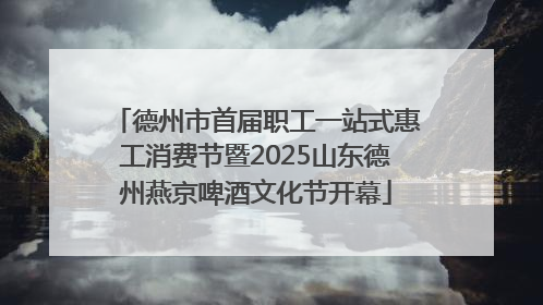 德州市首届职工一站式惠工消费节暨2025山东德州燕京啤酒文化节开幕