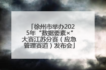 徐州市举办2025年“数据要素×”大赛江苏分赛（应急管理赛道）发布会