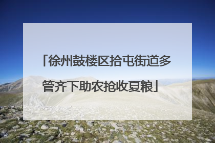 徐州鼓楼区拾屯街道多管齐下助农抢收夏粮