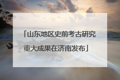 山东地区史前考古研究重大成果在济南发布
