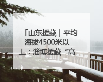 山东援藏｜平均海拔4500米以上：淄博援藏“高”在哪里？