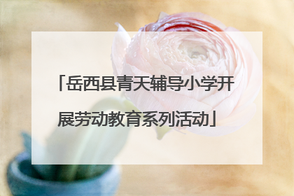 岳西县青天辅导小学开展劳动教育系列活动