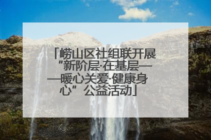 崂山区社组联开展“新阶层·在基层——暖心关爱·健康身心”公益活动