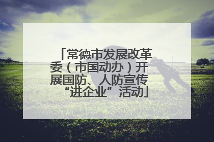 常德市发展改革委（市国动办）开展国防、人防宣传“进企业”活动