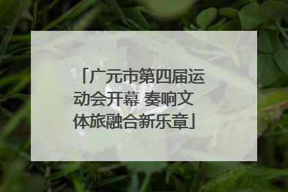广元市第四届运动会开幕 奏响文体旅融合新乐章