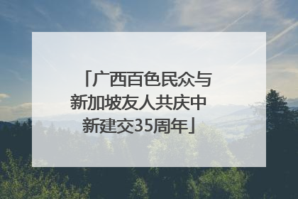 广西百色民众与新加坡友人共庆中新建交35周年