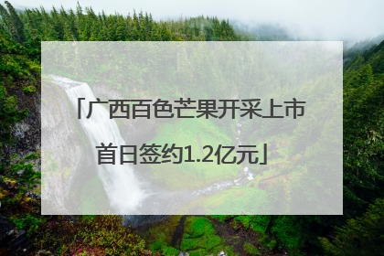 广西百色芒果开采上市 首日签约1.2亿元