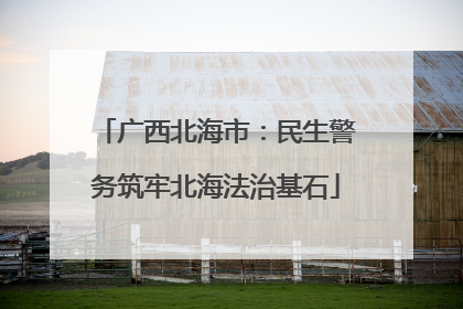 广西北海市：民生警务筑牢北海法治基石
