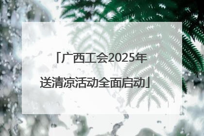 广西工会2025年送清凉活动全面启动