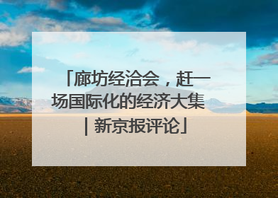 廊坊经洽会，赶一场国际化的经济大集｜新京报评论
