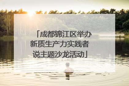 成都锦江区举办新质生产力实践者说主题沙龙活动