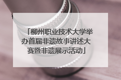 柳州职业技术大学举办首届非遗故事讲述大赛暨非遗展示活动