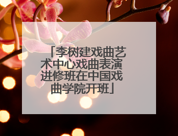 李树建戏曲艺术中心戏曲表演进修班在中国戏曲学院开班