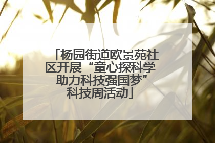 杨园街道欧景苑社区开展“童心探科学 助力科技强国梦”科技周活动