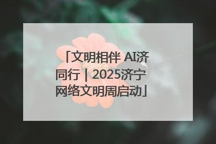文明相伴 AI济同行｜2025济宁网络文明周启动