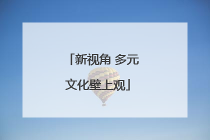 新视角 多元文化壁上观