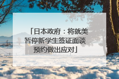 日本政府：将就美暂停新学生签证面谈预约做出应对