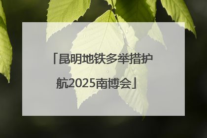 昆明地铁多举措护航2025南博会