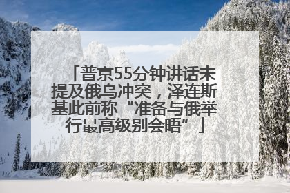 普京55分钟讲话未提及俄乌冲突，泽连斯基此前称“准备与俄举行最高级别会晤”