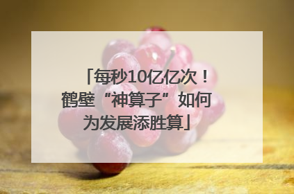 每秒10亿亿次！鹤壁“神算子”如何为发展添胜算