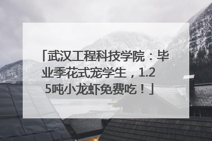 武汉工程科技学院：毕业季花式宠学生，1.25吨小龙虾免费吃！