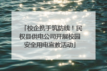 校企携手筑防线！民权县供电公司开展校园安全用电宣教活动