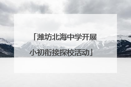 潍坊北海中学开展小初衔接探校活动