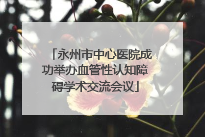 永州市中心医院成功举办血管性认知障碍学术交流会议