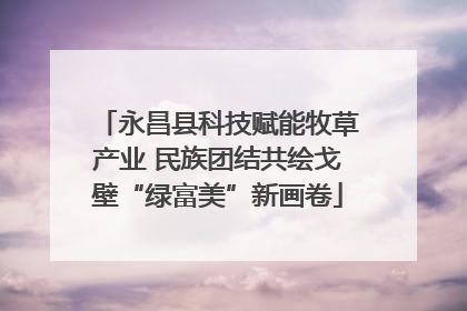 永昌县科技赋能牧草产业 民族团结共绘戈壁“绿富美”新画卷