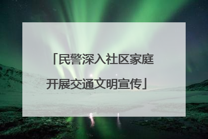 民警深入社区家庭开展交通文明宣传