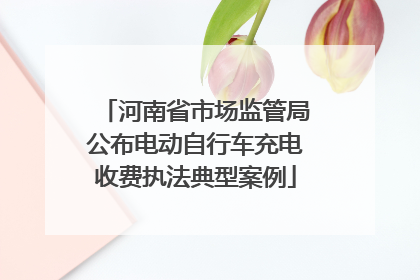 河南省市场监管局公布电动自行车充电收费执法典型案例